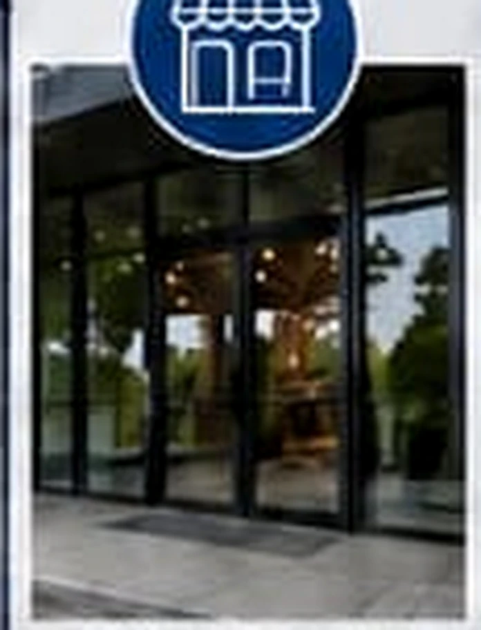 Modern aluminium shopfront
